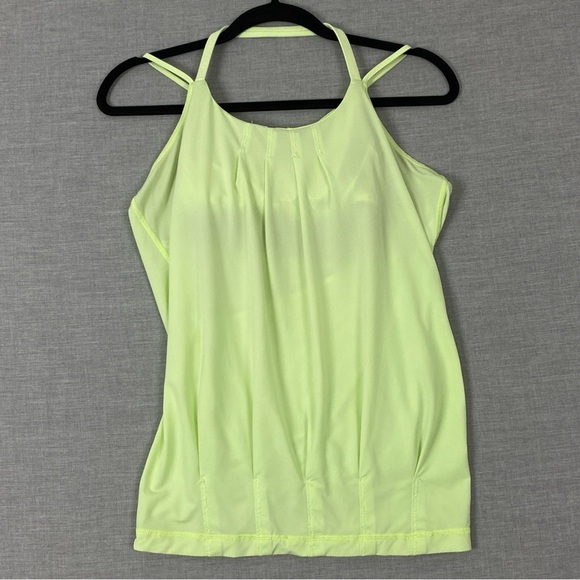 Lululemon Neon Lime Green Tank Top Strappy Sz 4 - Picture 1 of 10